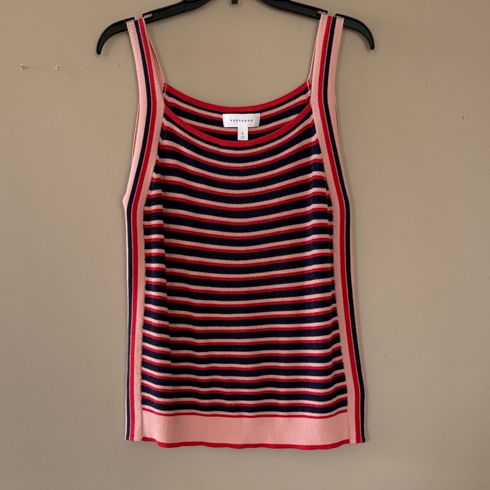 POPSUGAR Striped Sweater Tank Top